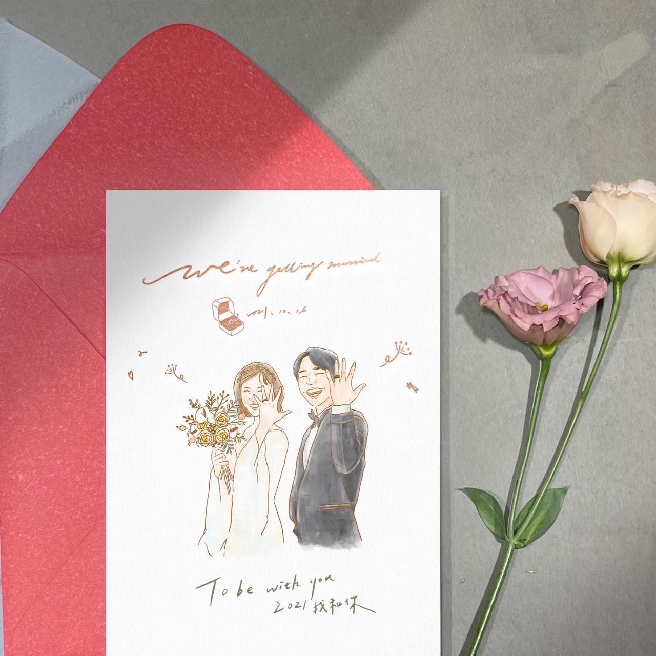 印印time 似顏繪喜帖