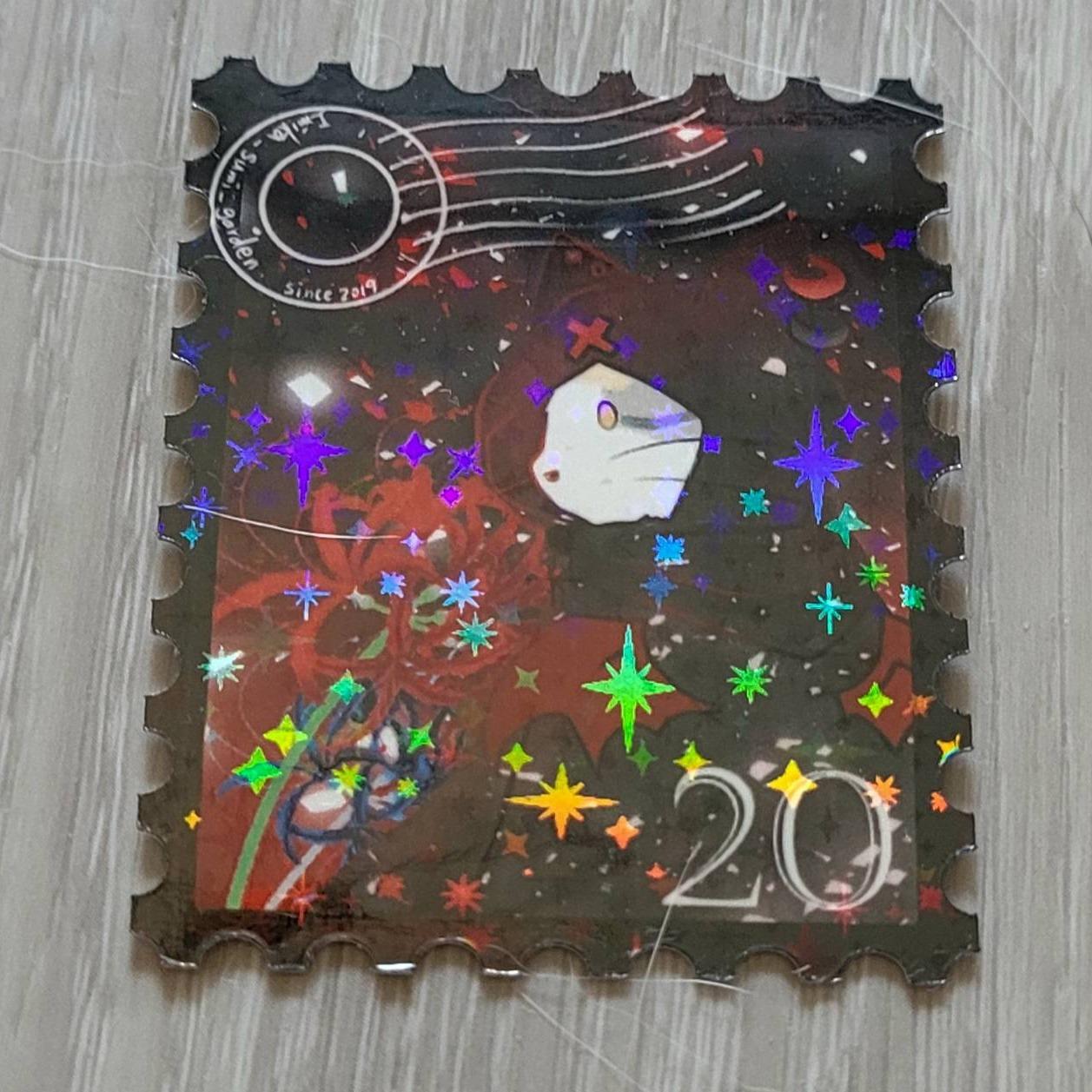 Imika | 忌花 郵票造型閃亮貼紙