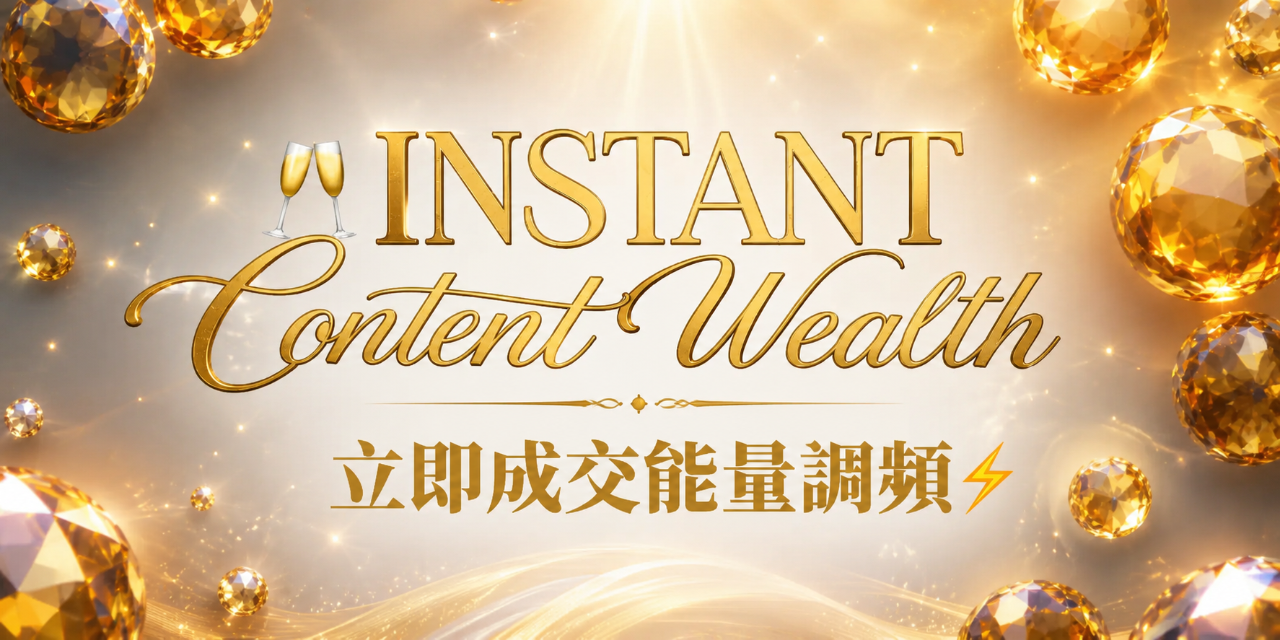《立即成交能量調頻》 
Instant Content Wealth⚡


