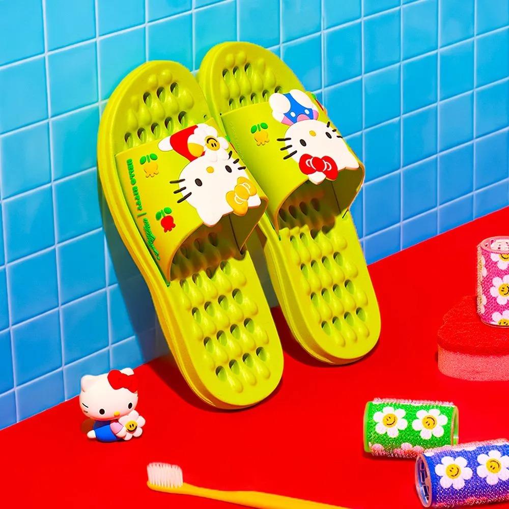 ⁺◟ 歡迎成為小Light打 ⁺◟♡² Hello Kitty Green Garden 浴室拖鞋
