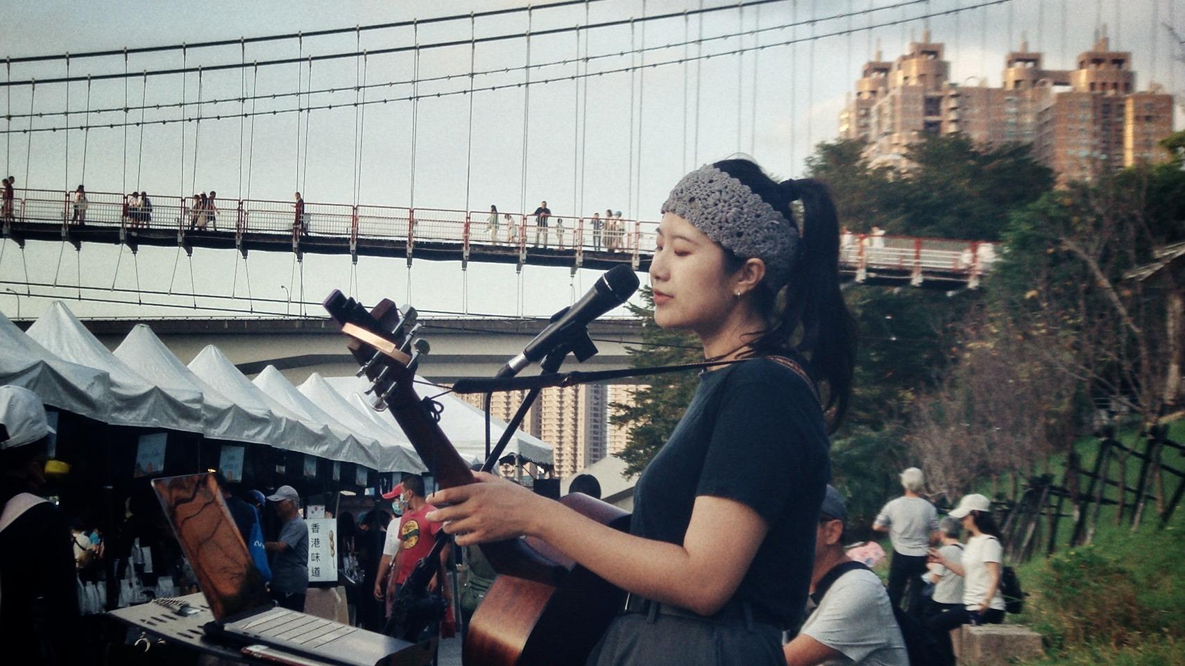 演出、碧潭、木吉他、歌手、駐唱