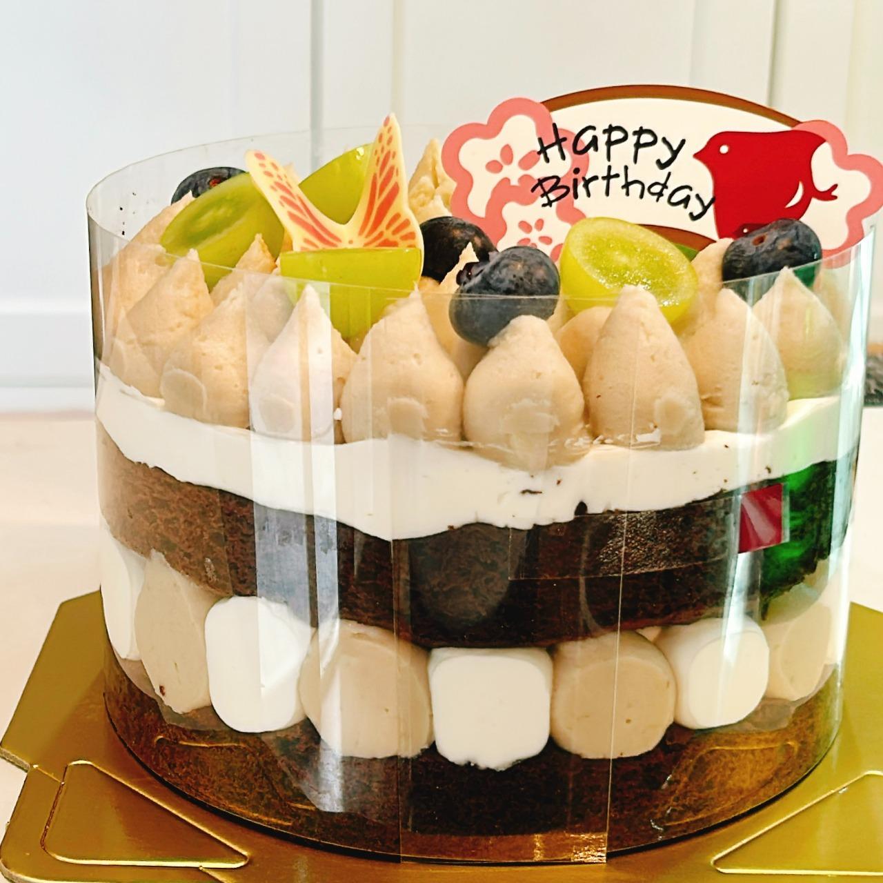 甜舖子甜點 Gloria Bakery [巧克力芋泥裸蛋糕] 甜舖子手工芋泥/原味鮮奶油/67%巧克力蛋糕