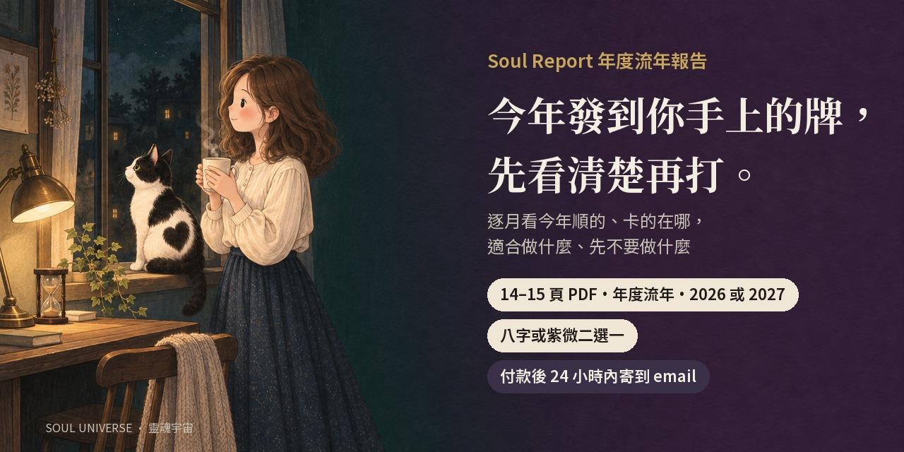 Soul Report 年度流年報告｜八字或紫微二選一，把今年翻成看得懂的話