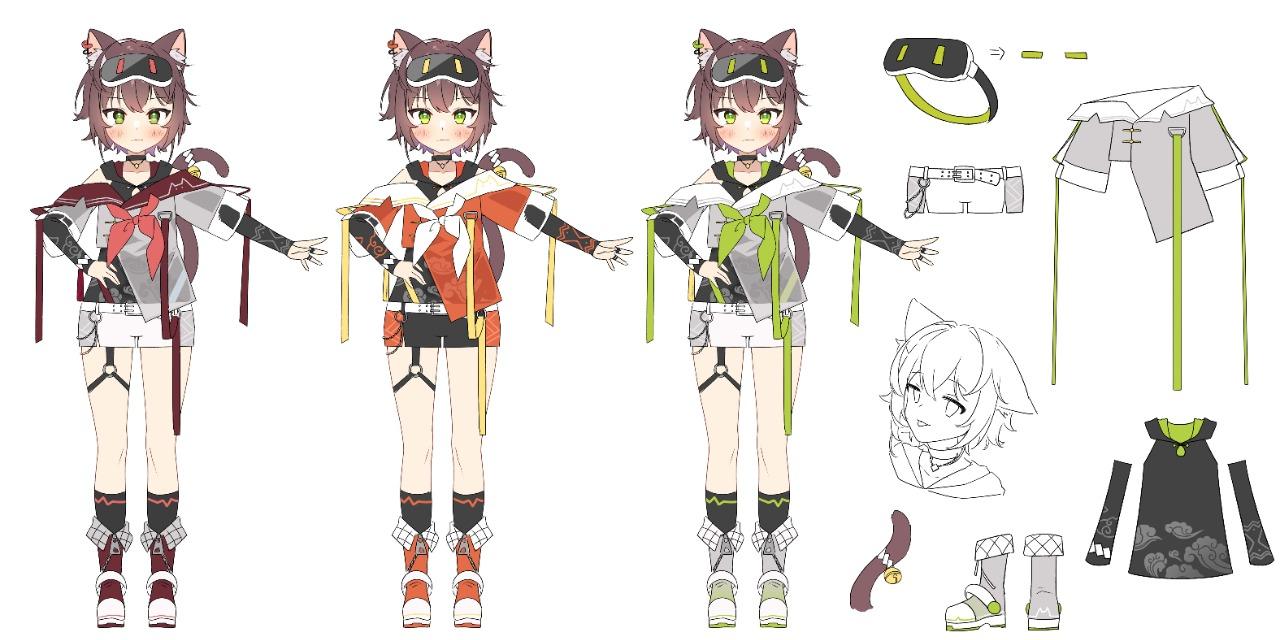 花凜醬 v皮-設計草圖