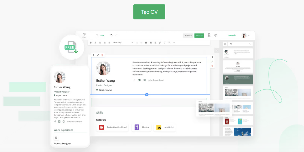 Cake Việt Nam Tạo CV chuẩn ATS | CakeResume CV Builder
