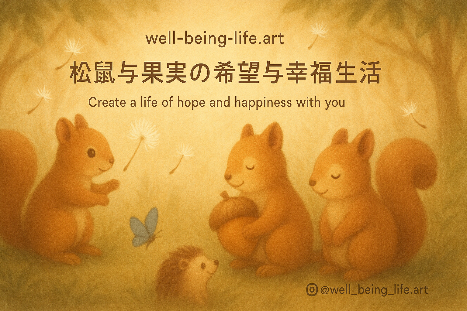 squirrel-sylvia well-being-life.art｜松鼠與果實の希望與幸福生活