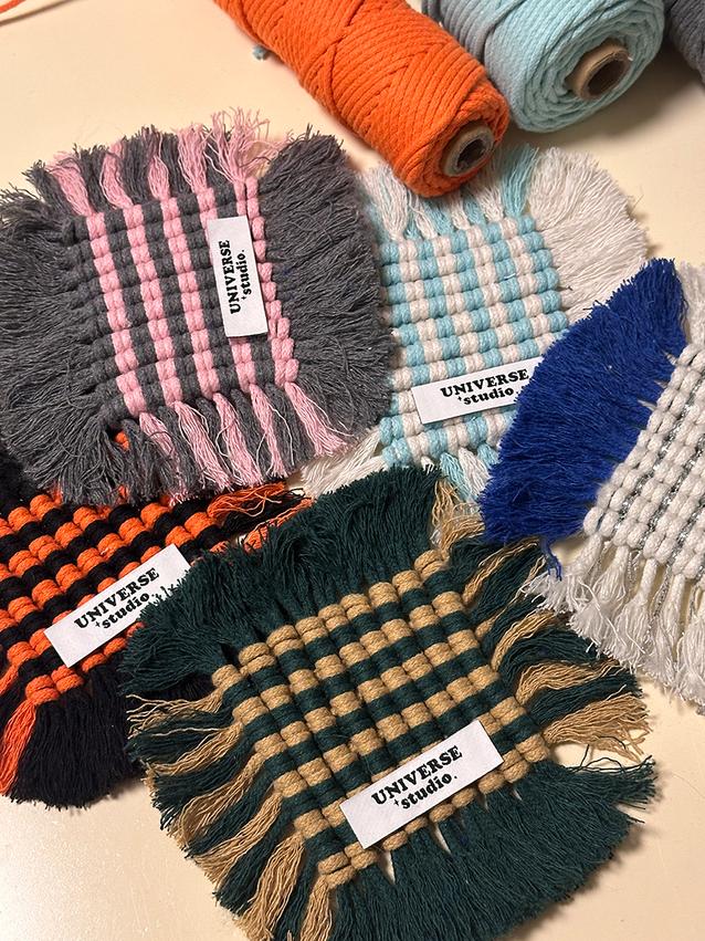 UNIVERSE小宇宙工作室 【夏日繽紛！】拼色編織杯墊課程