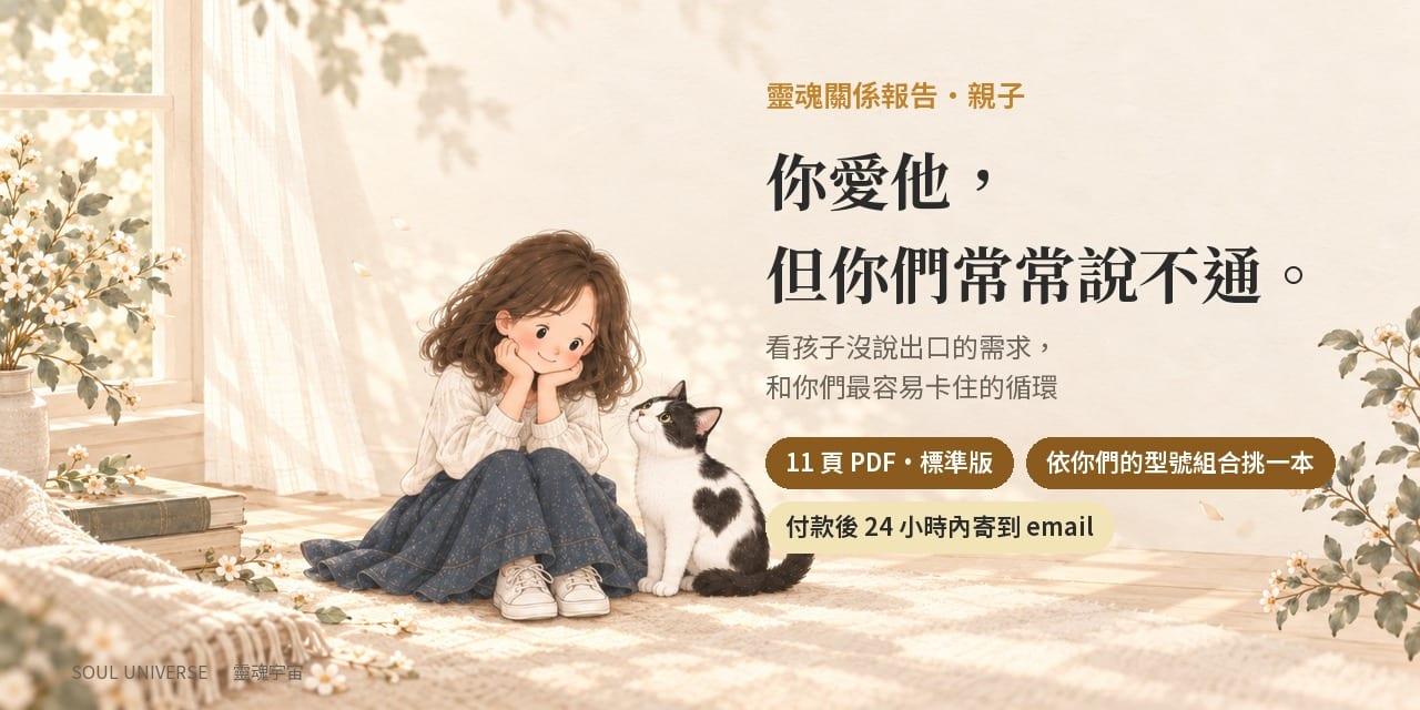 靈魂關係報告・親子 標準版｜11 頁，看孩子沒說出口的需求