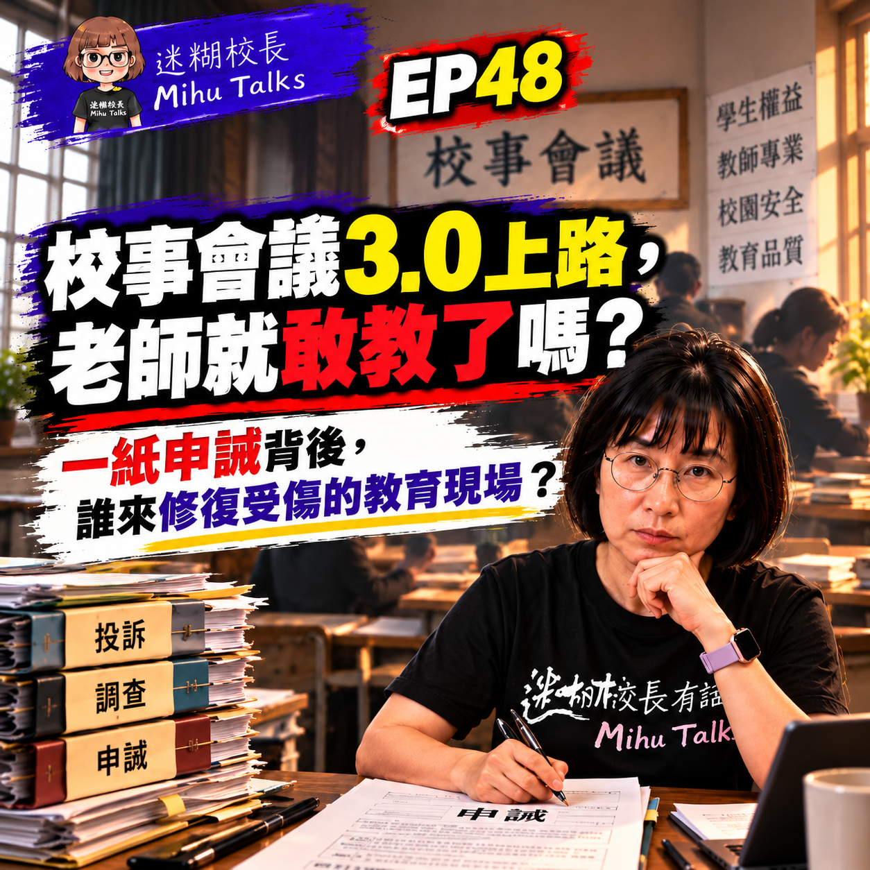Podcast 【EP48】校事會議3.0上路，老師就敢教了嗎？一紙申誡背後，誰來修復受傷的教育現場？