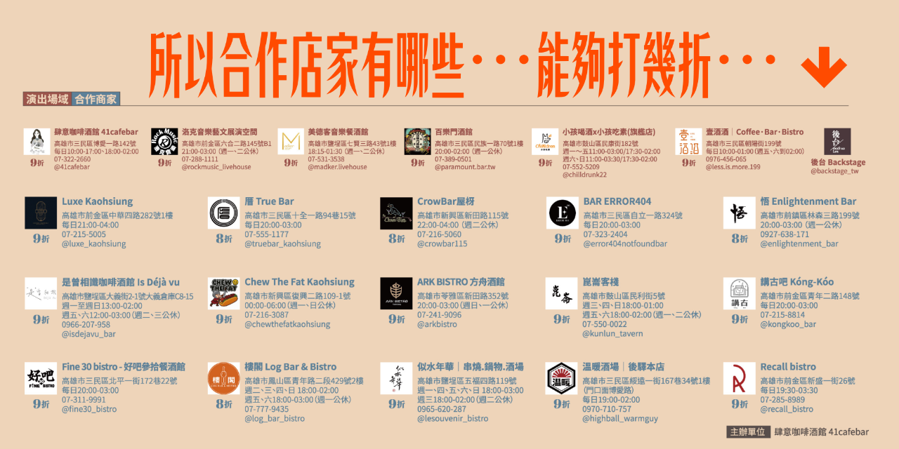 放肆音樂劫10th｜酒與聲的地圖Kaohsiung SoundMap Vol.10