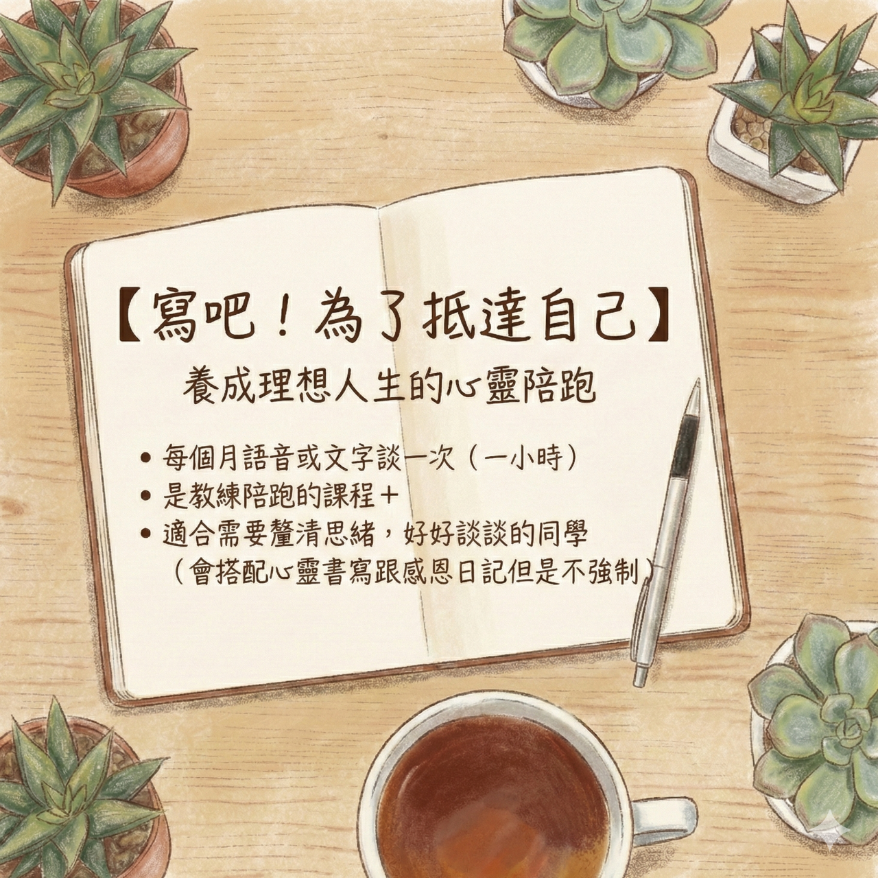 沒力史翠普yucaio 【寫吧！為了抵達自己】1V1    寫作課程 -養成理想人生的心靈陪跑
