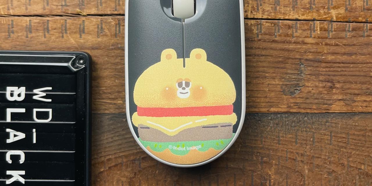 小黃間 logitech｜M350插畫滑鼠上蓋【懶懶漢堡】