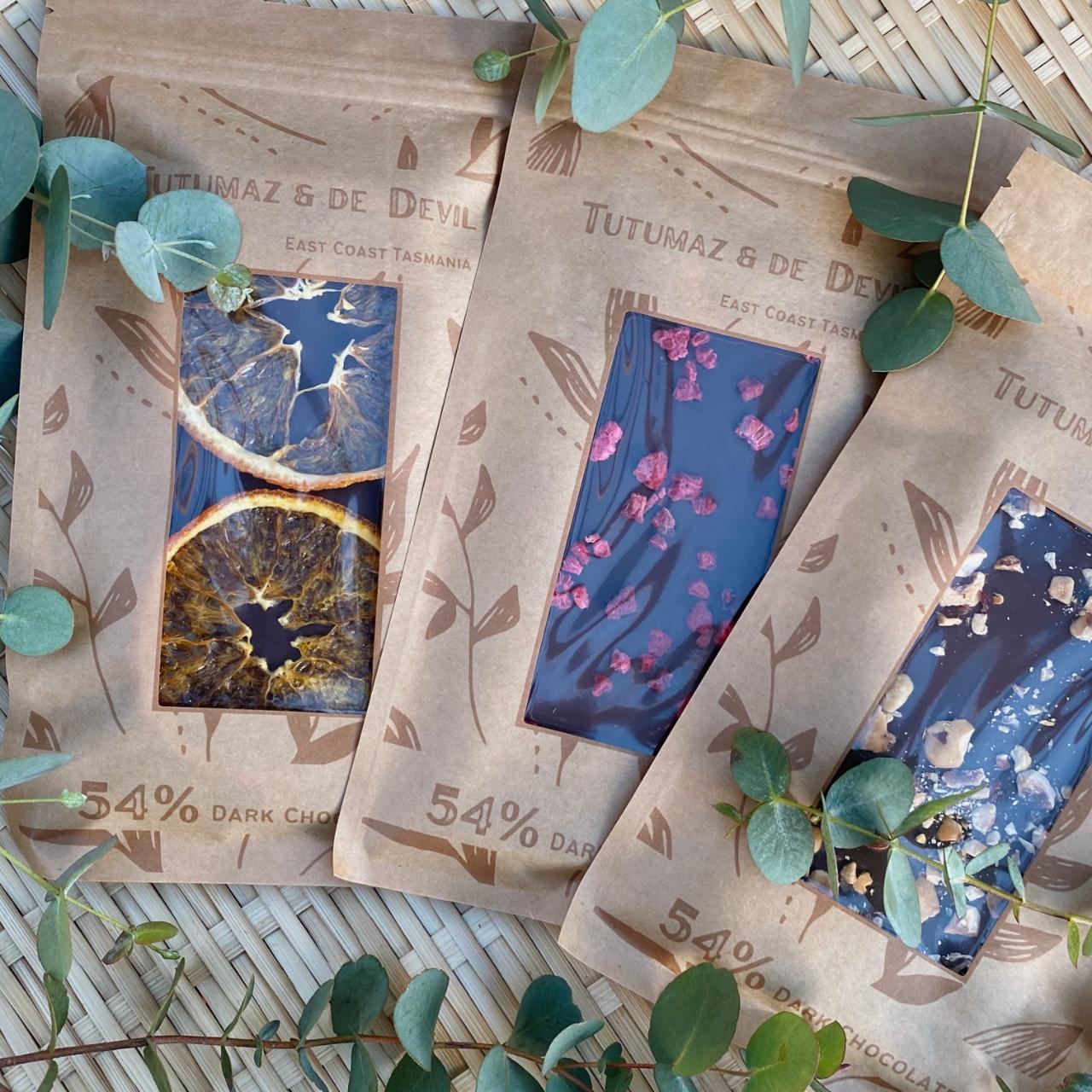 Tutumaz & The Devil Pty Ltd 54% Dark Chocolate with topping