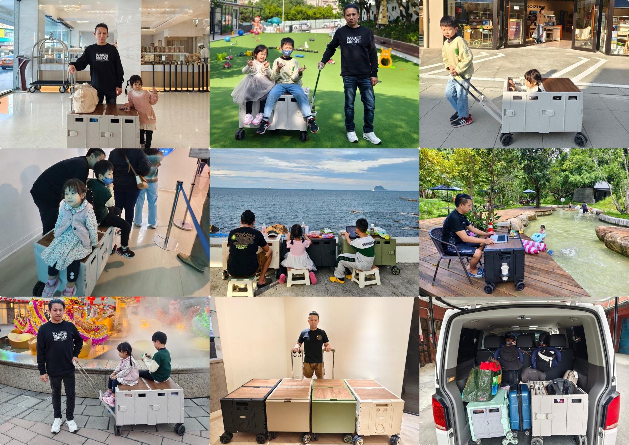 小腹婆大世界 使用一年真實心得分享｜CODE LIVING 可擴充式折疊收納手推車二代，變形金剛級神車！一格變二格，超大容量帶娃、買菜、露營全搞定 @小腹婆大世界