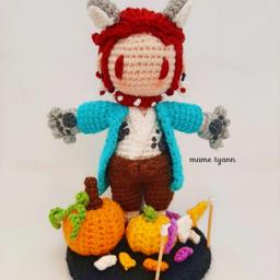 150-1 鉤織繪畫工房 毛線娃娃 鬼滅 炭治郎 萬聖節 Q版