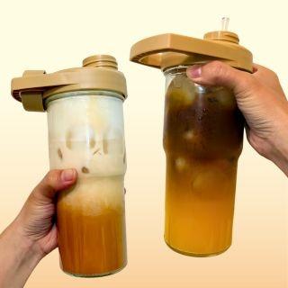 玻璃吸管水杯組