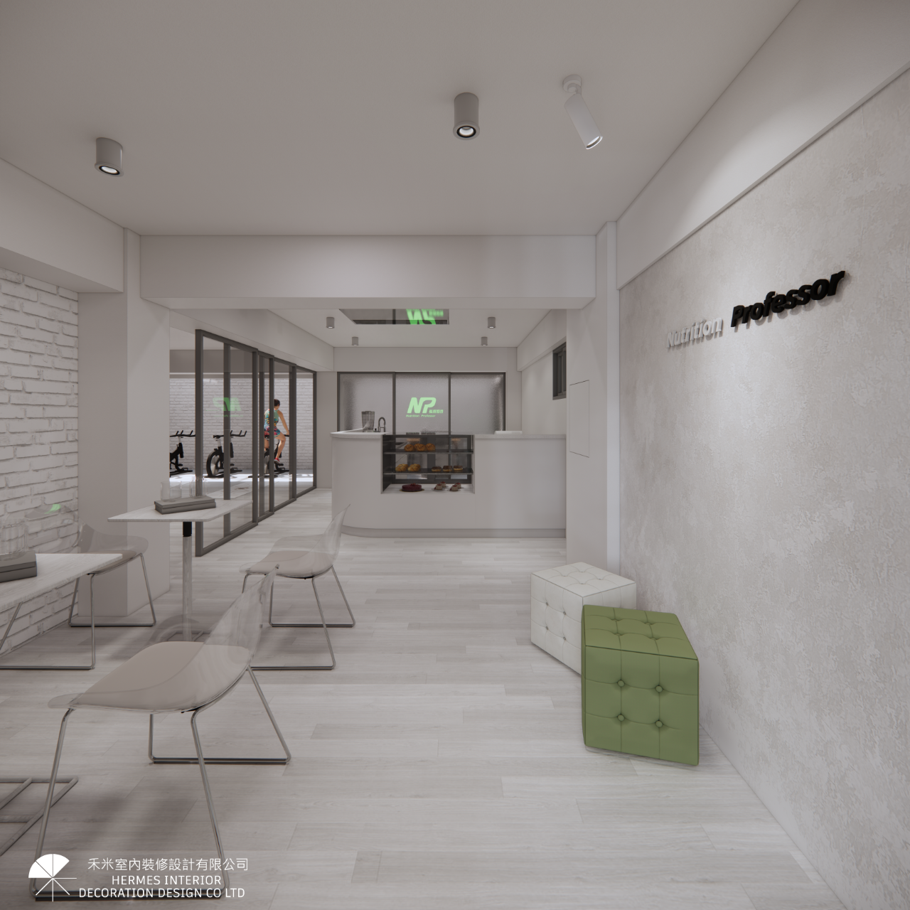 #商業空間設計 #瑜珈教室設計 #重訓教室設計 #商空設計 #輕食店設計 #健身空間設計 #禾米設計