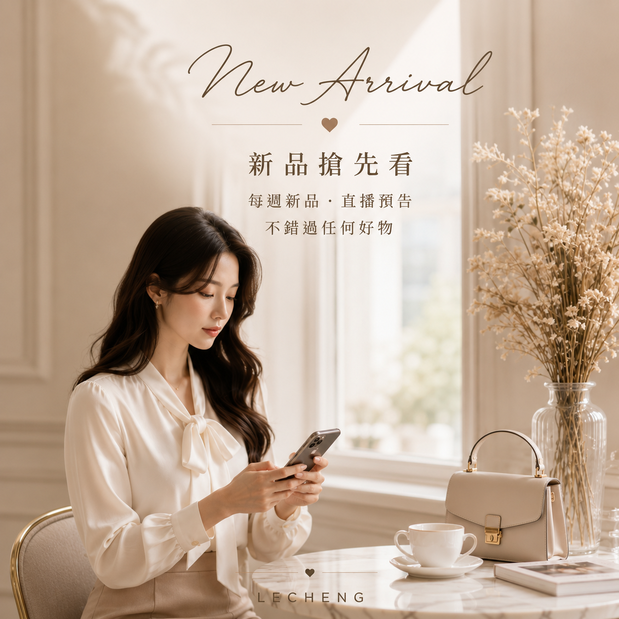 LECHENG 樂承服飾 每週三～五 18:00 第一時間掌握最新穿搭