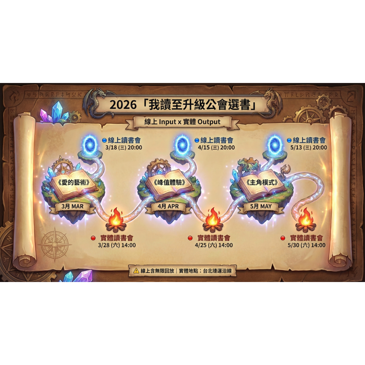 3-5月升級沙龍&線上讀書會