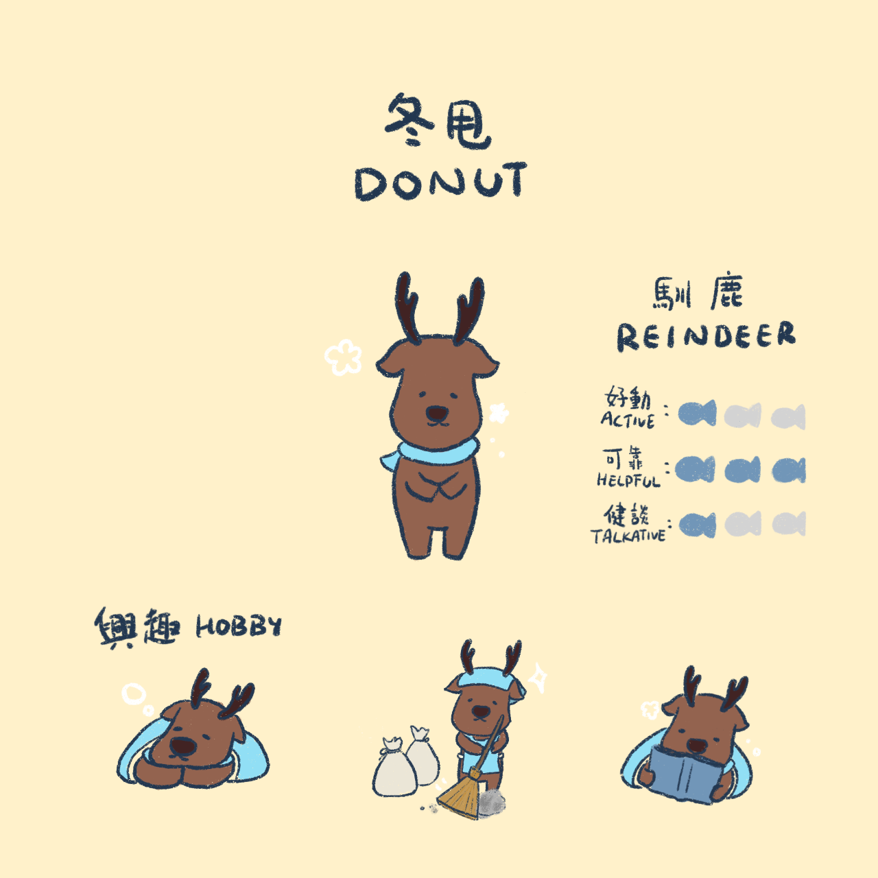 shasha and friends, introduction, reindeer