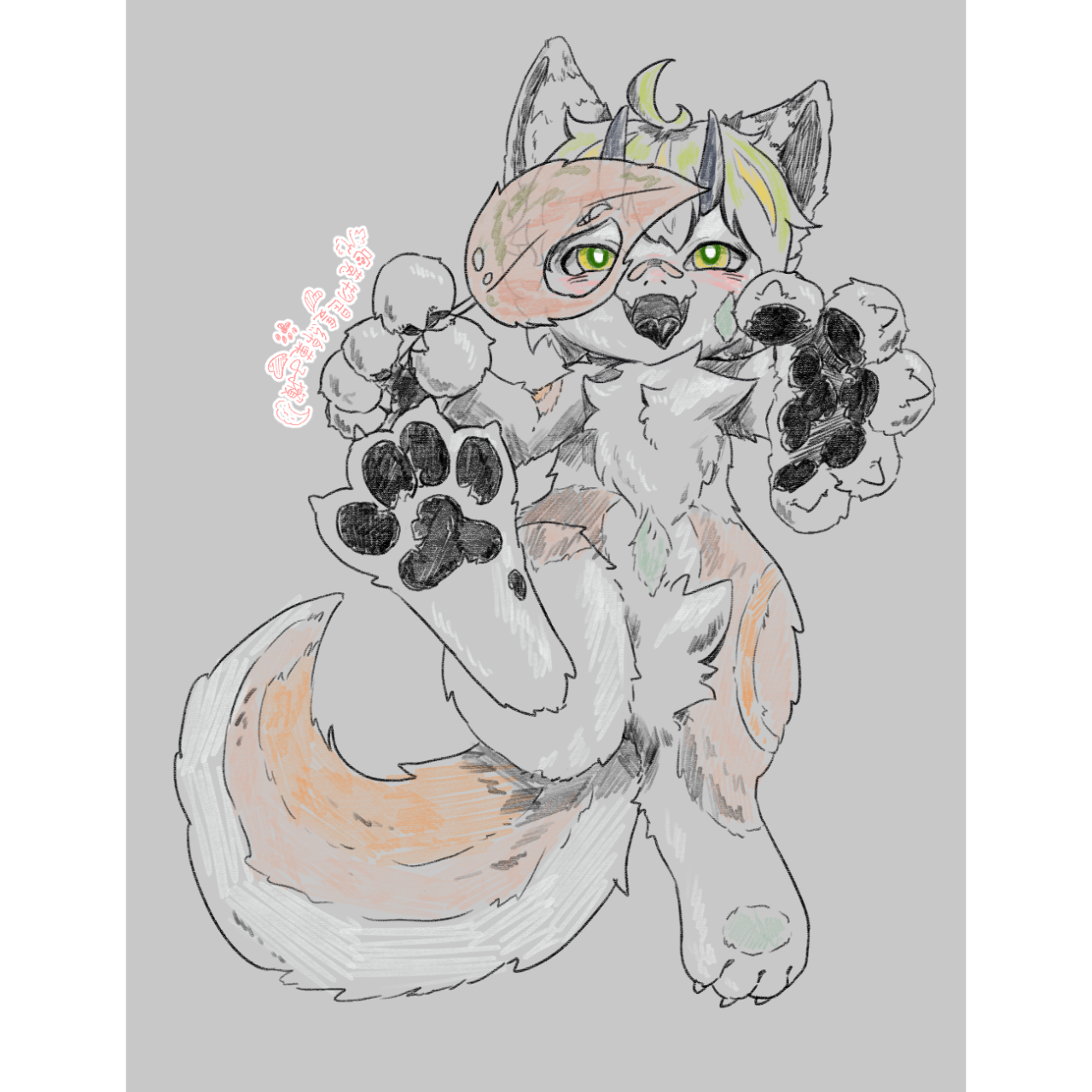 嘔菟物是隻綿菓子獺 Sketch「獸鉛筆風塗鴉」 NT$350↑