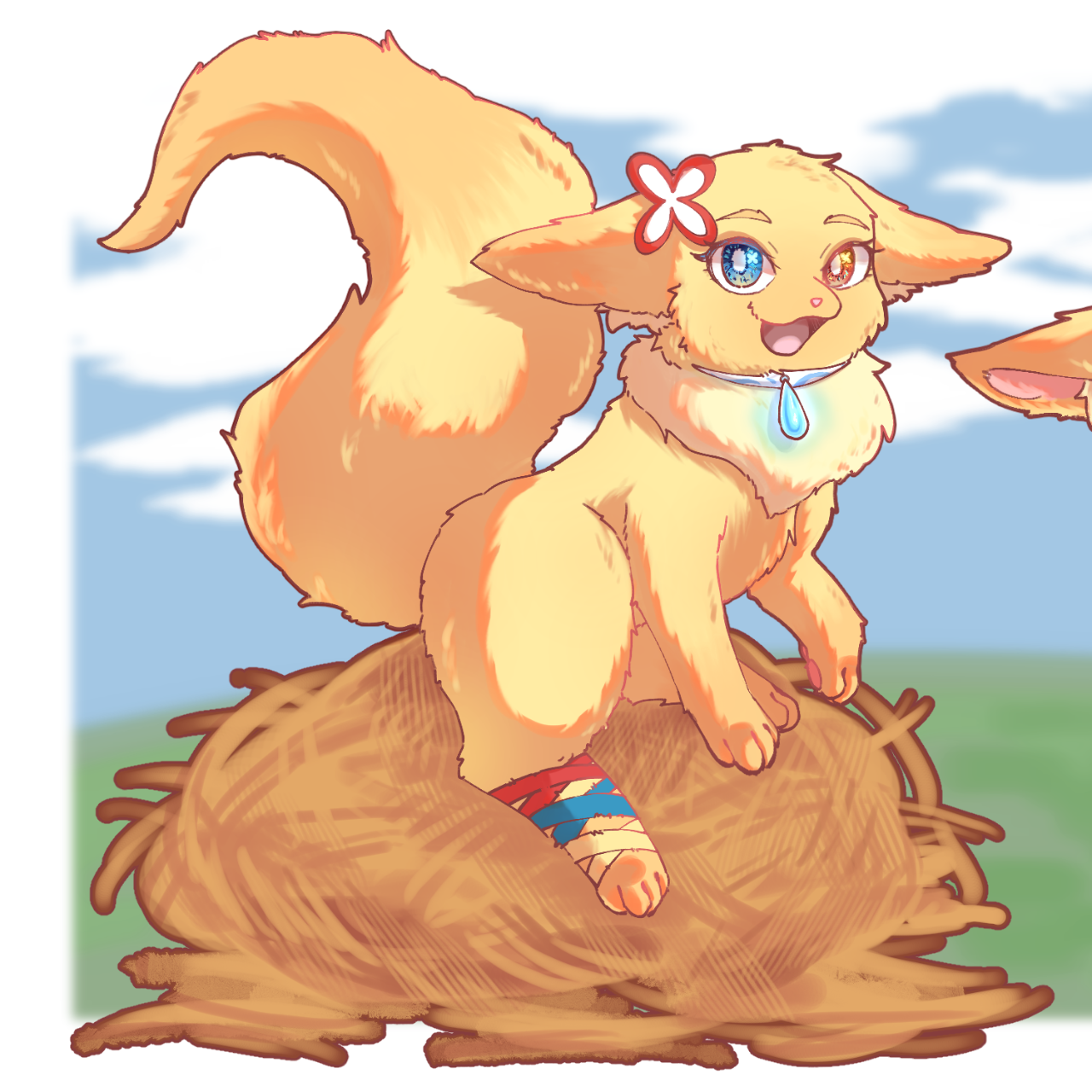 嘔菟物是隻綿菓子獺 「正背面設定圖」 NT1500↑