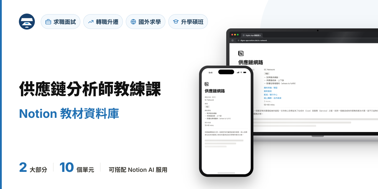 供應鏈分析課程Notion資料庫
