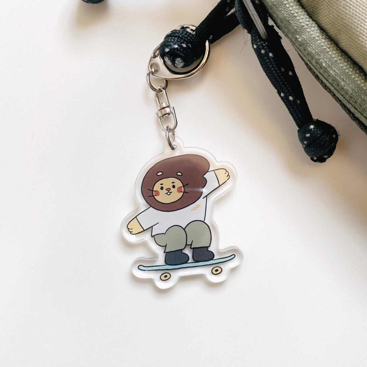 包屁獅 💫滑板獅鑰匙圈