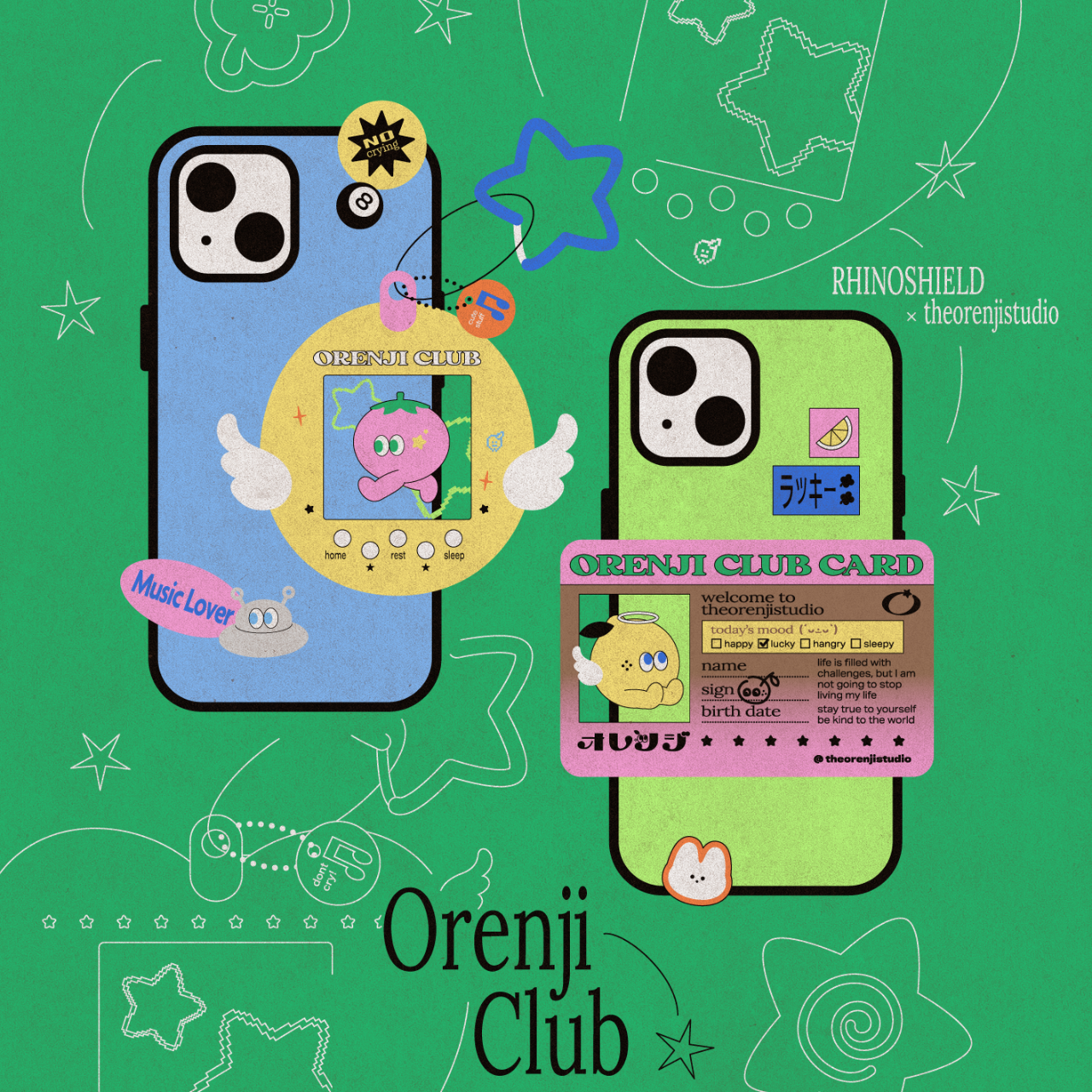 橙 オレンジ phone case new collab.ᐟ