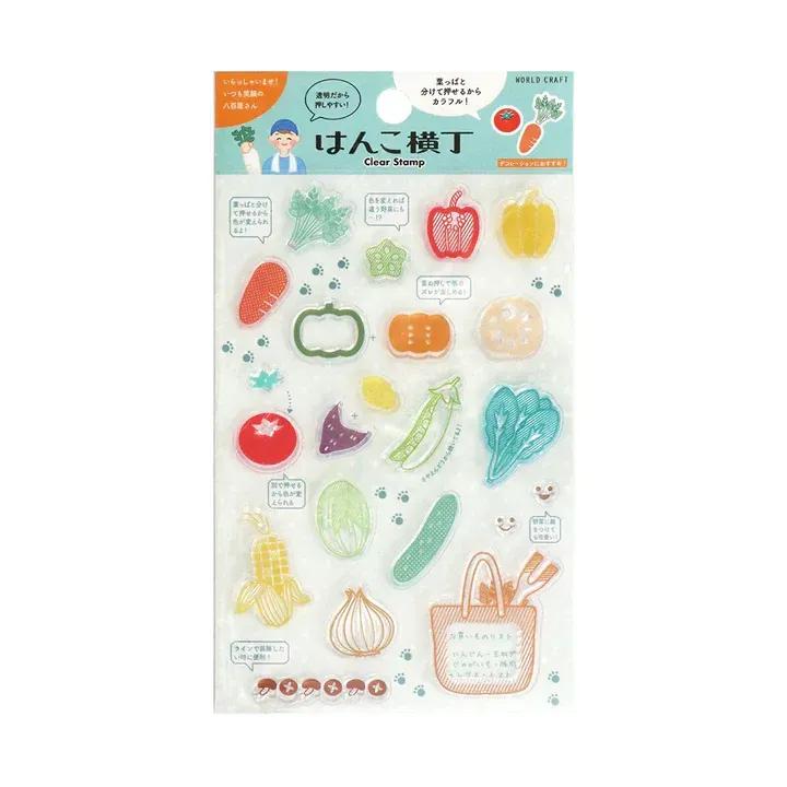 ZenPop Japan WORLD CRAFT Clear Stamp - Greengrocer (Yaoya)