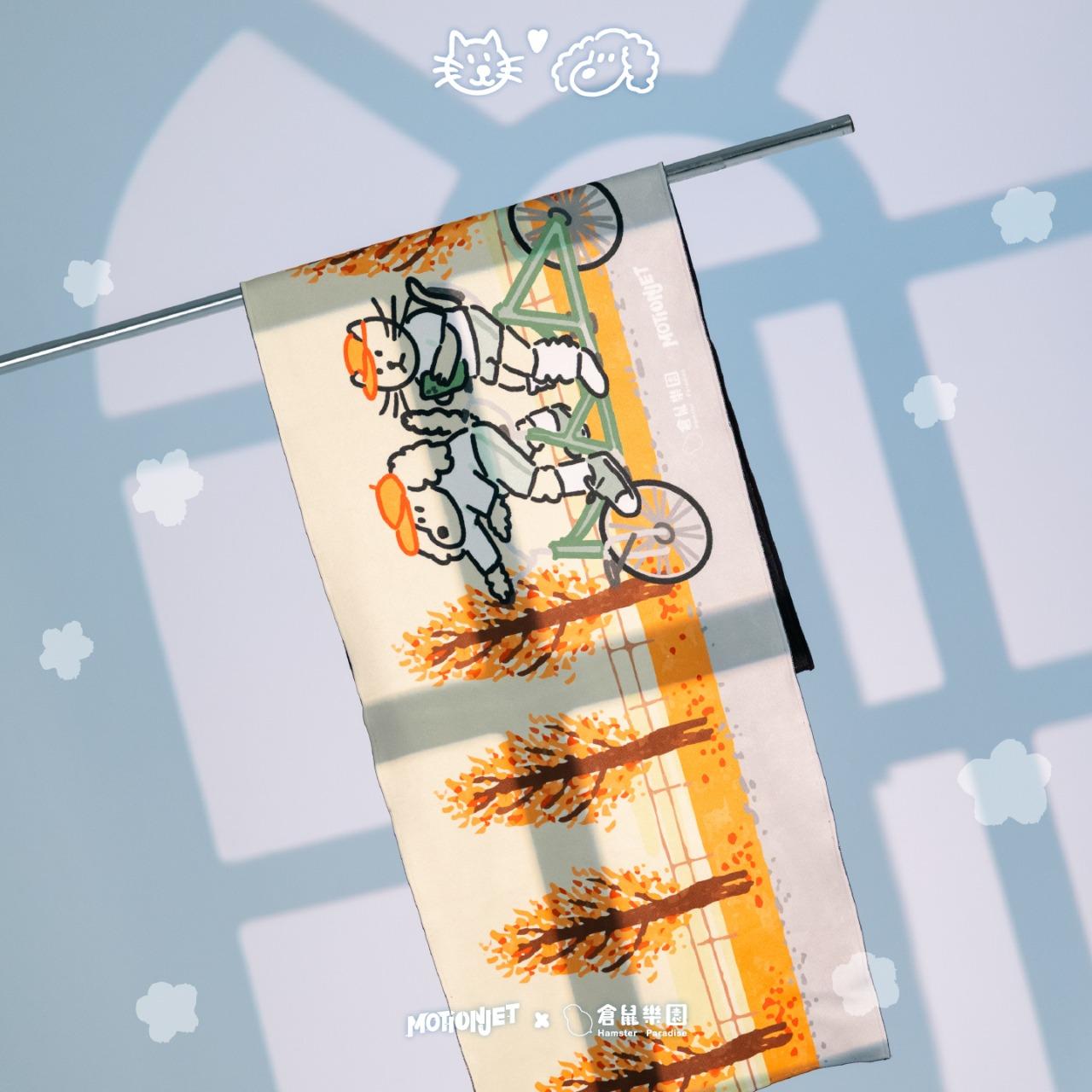 亮亮 Graphic MotionJet x 倉鼠樂園 MotionPaws™ 運動毛巾【雙人腳踏車款】