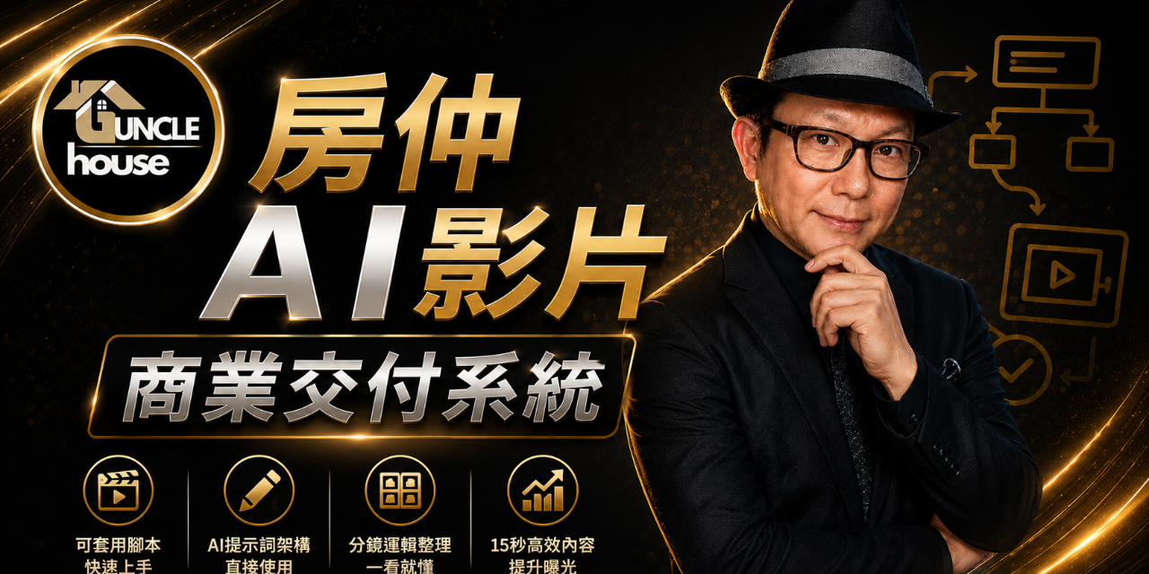 給想把房仲 AI 影片變成團隊工具、接案服務或商業交付流程的人。Agency 方案提供更完整的腳本架構、客戶溝通流程、分鏡規格、提示詞規範與交付邏輯，適合用來協助團隊或客戶大量產出房仲短影音。