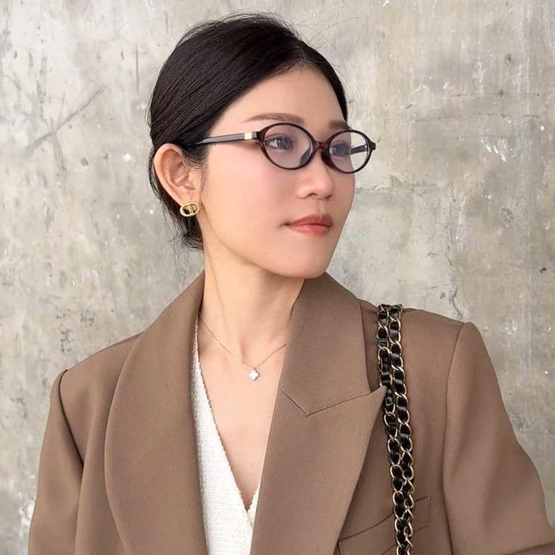 視野星鏡生活坊 熱賣款👑百搭橢圓超小臉小框眼鏡(玳帽色)