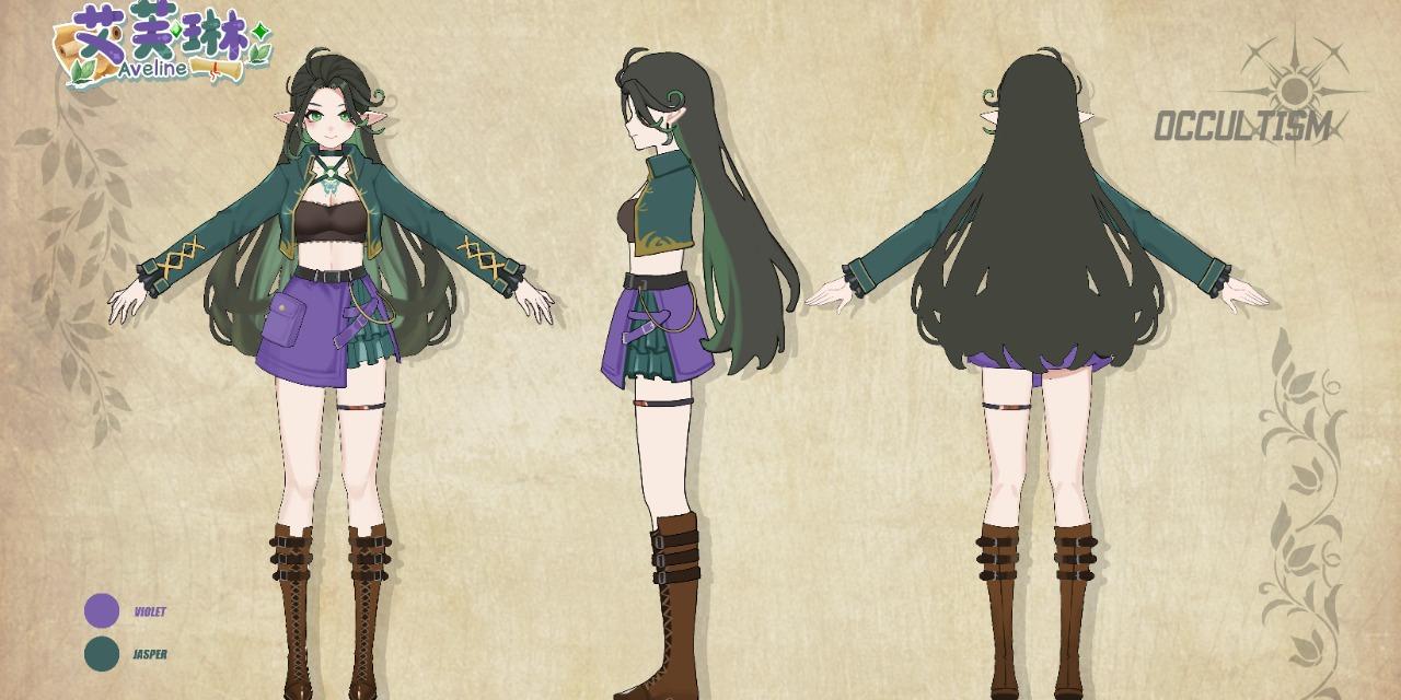 Aveline 🌱 艾芙琳 • 葉語 🧪 三視圖