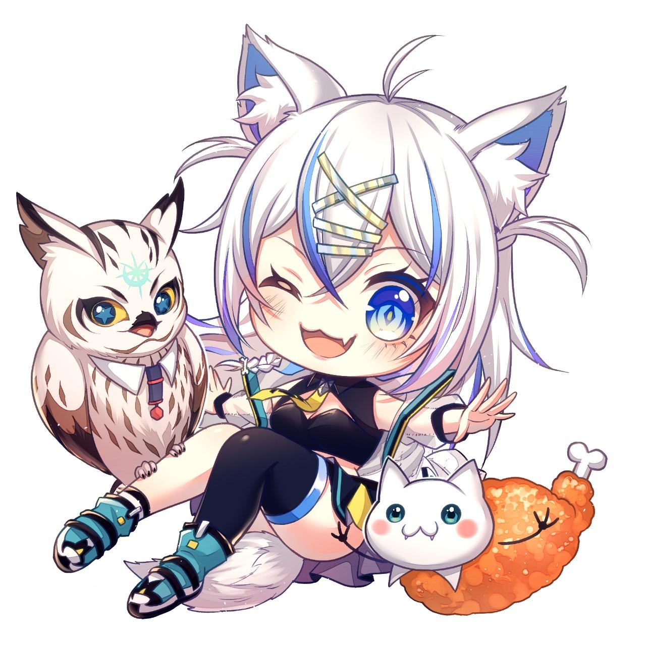 音彌彌、台V、Vtuber、Q版人物、插畫、Q版立繪、日系插畫、插畫委託、頭貼委託、雙人情頭、私人委託、夢圖委託、泡啾PauJiou