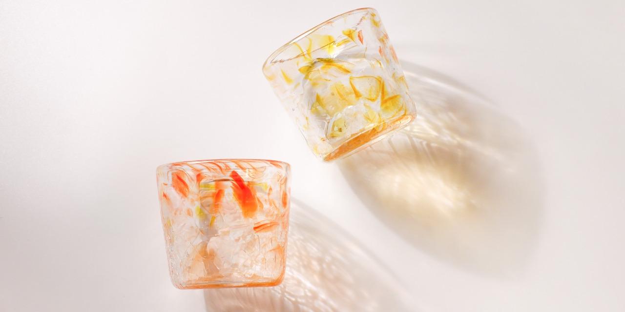 紅琉璃REDLIULI 紅琉璃日花玻璃對杯