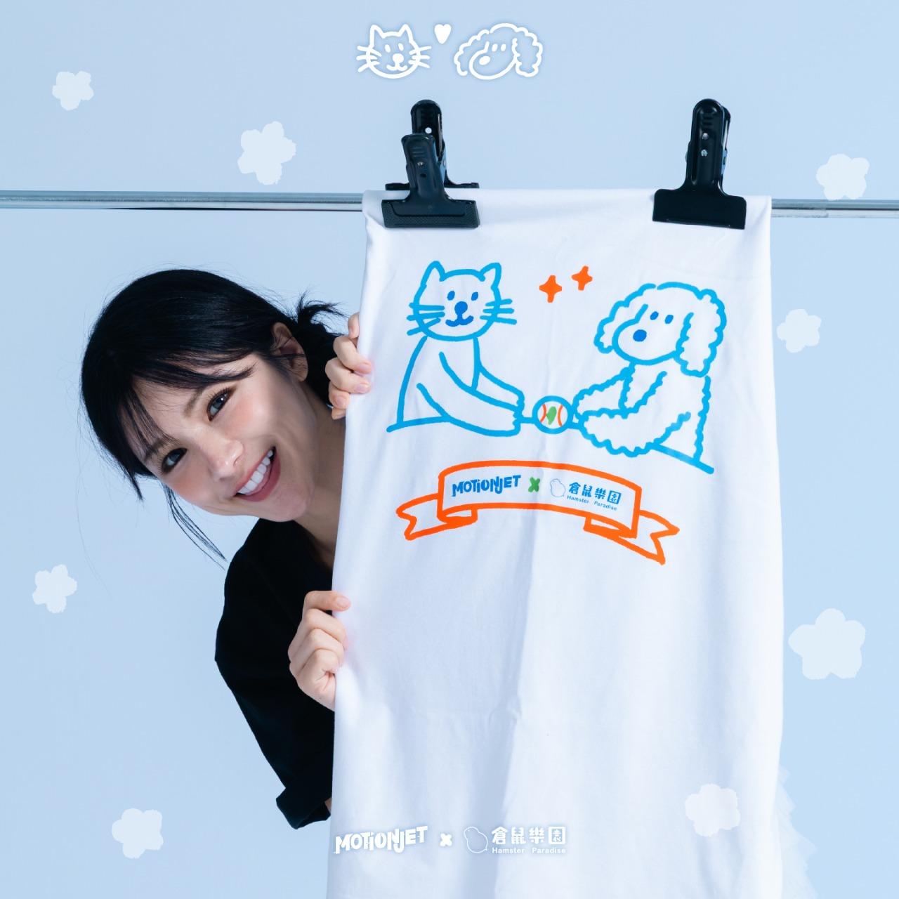 亮亮 Graphic MotionJet x 倉鼠樂園 EaseDrop™ Tee – 極地白厚磅/黑曜厚磅