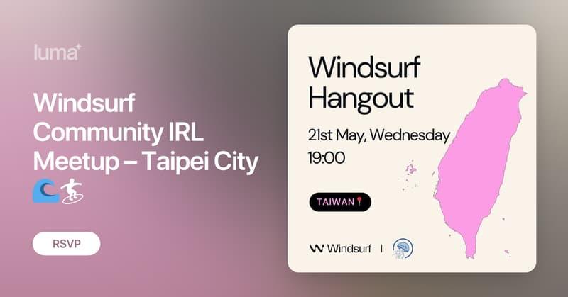 Tempo House Windsurf Community IRL Meetup – Taipei City 🌊🏄 · Luma