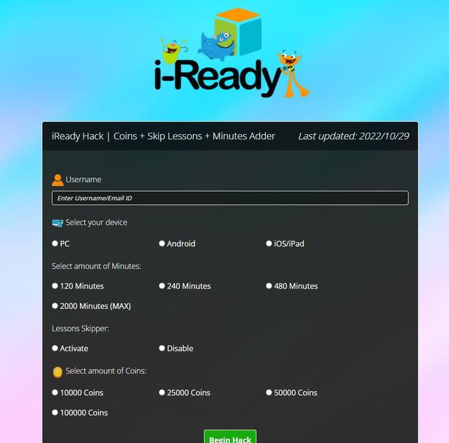 Latest iReady hacks for school app that works