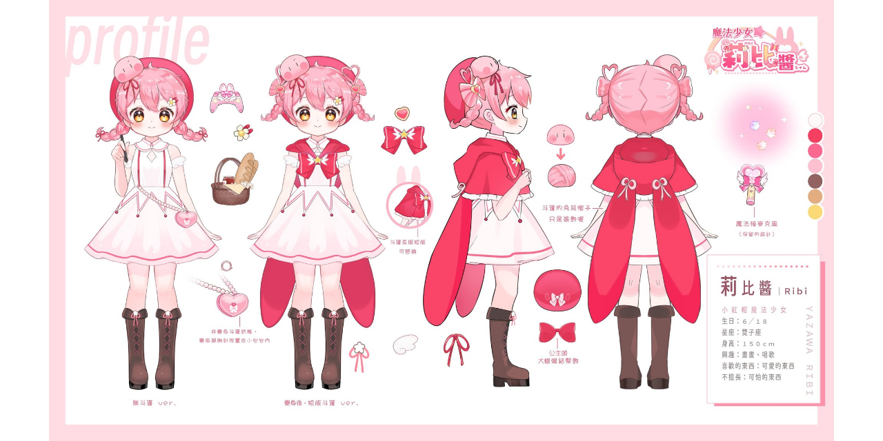 魔法少女莉比醬 莉比醬的三視圖🩷