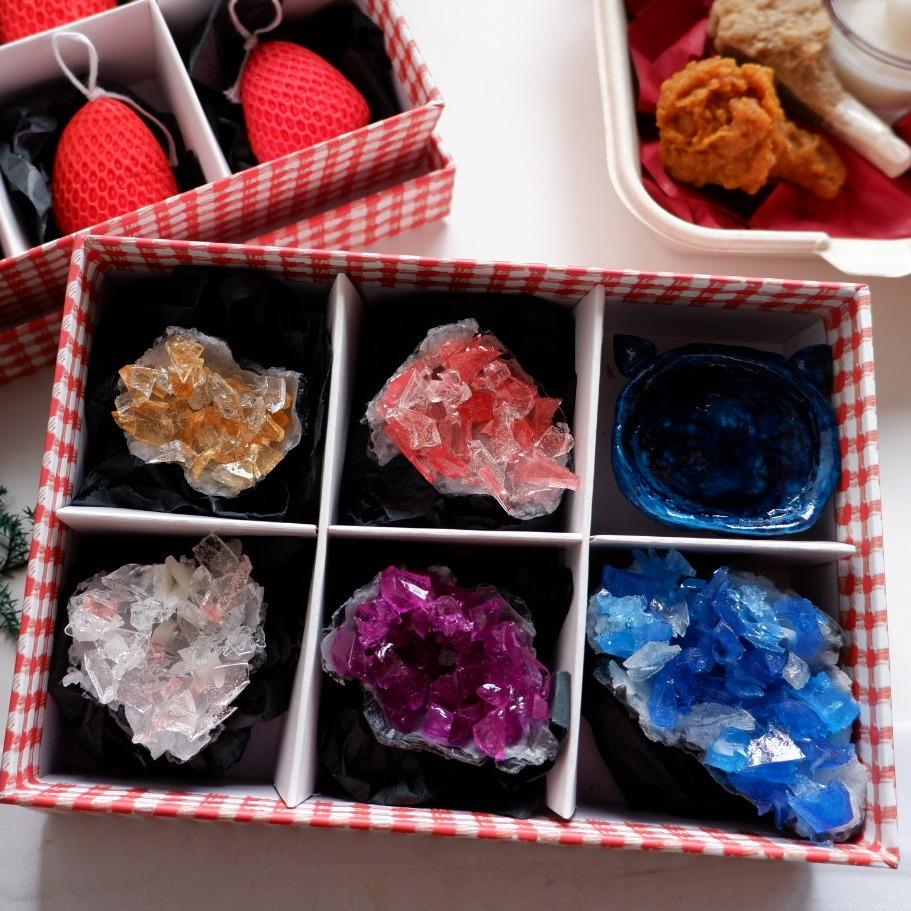 Rachel 不只有花 客製化、蠟燭、水晶洞、水晶洞蠟燭、可客製化、送禮、聖誕禮盒