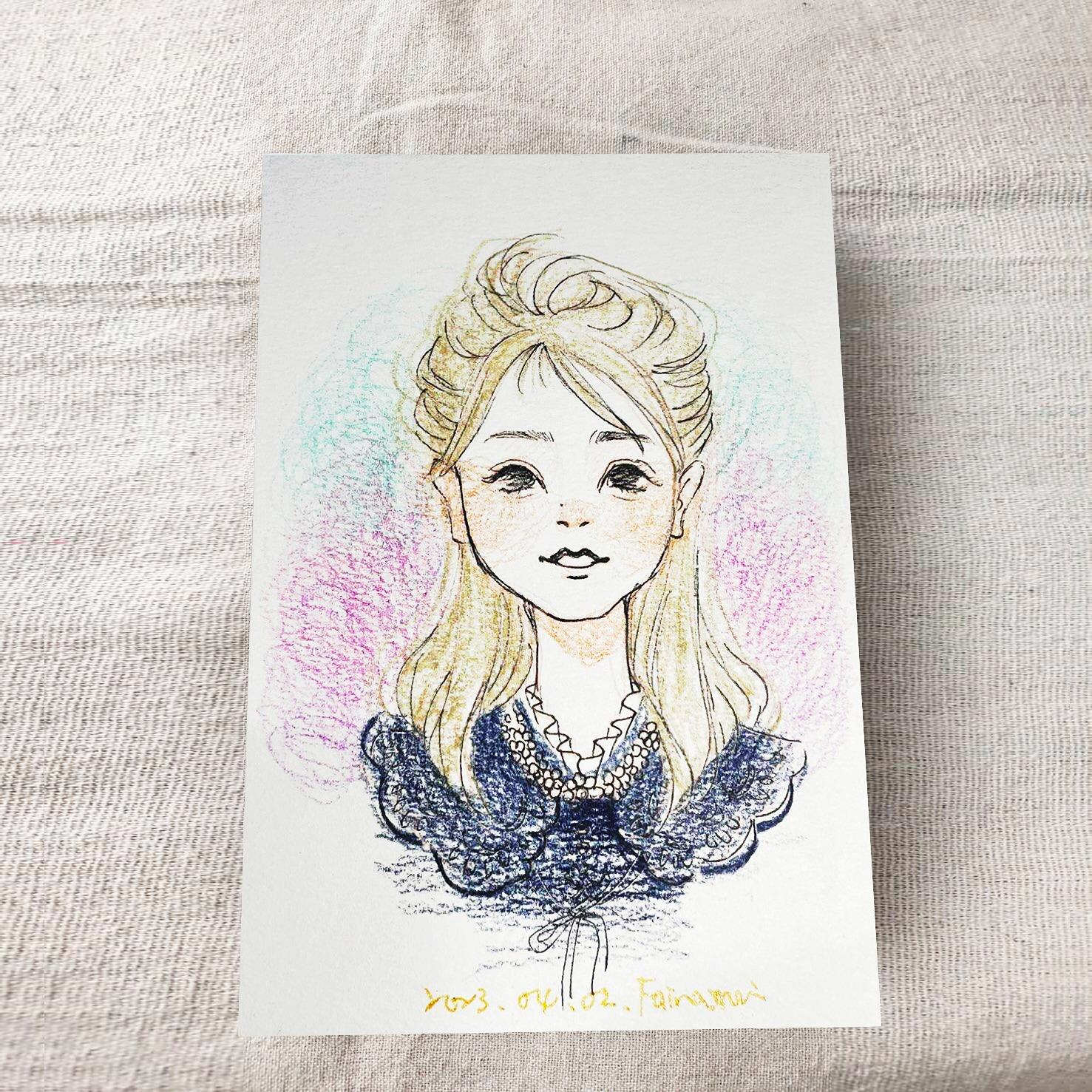 Faina mei 菲娜 速寫,似顏繪,現場似顏繪,手繪禮物