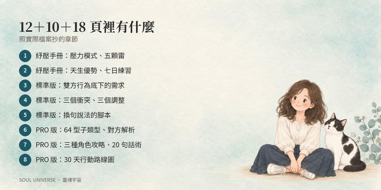 靈魂關係報告・職場 三合一｜紓壓手冊＋標準版＋PRO 版，三本一次寄