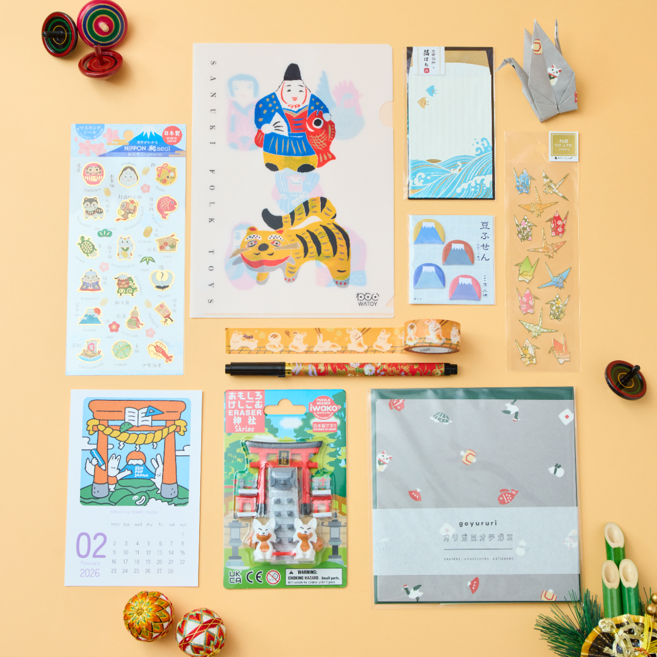 ZenPop Japan New Year Lucky Charms Stationery Box