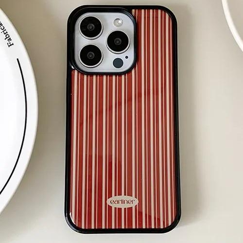 ⁺◟ 歡迎成為小Light打 ⁺◟♡² [earliner] burgundy stripe bumper case