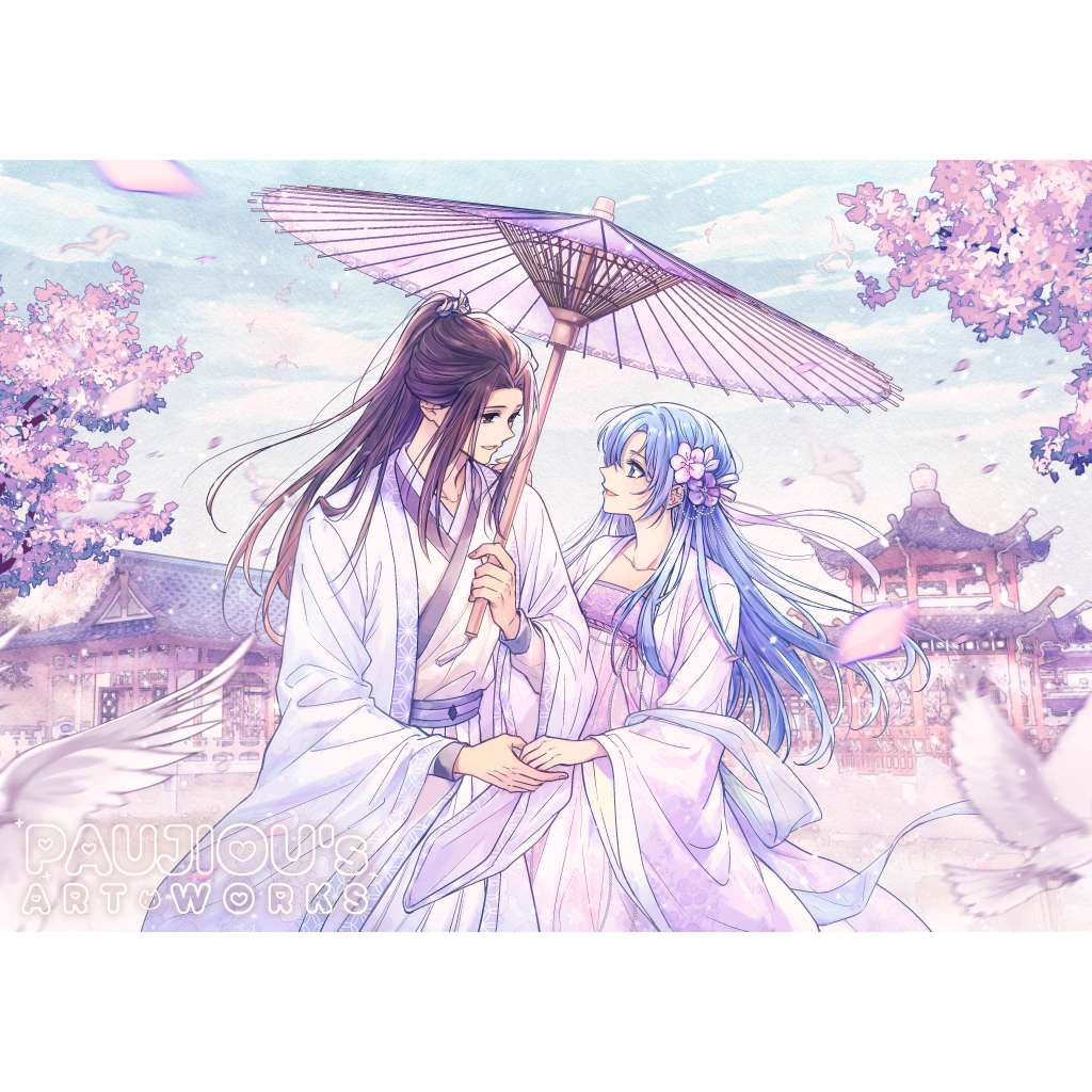 日系插畫、插畫委託、古風、私人委託、夢圖委託、泡啾PauJiou