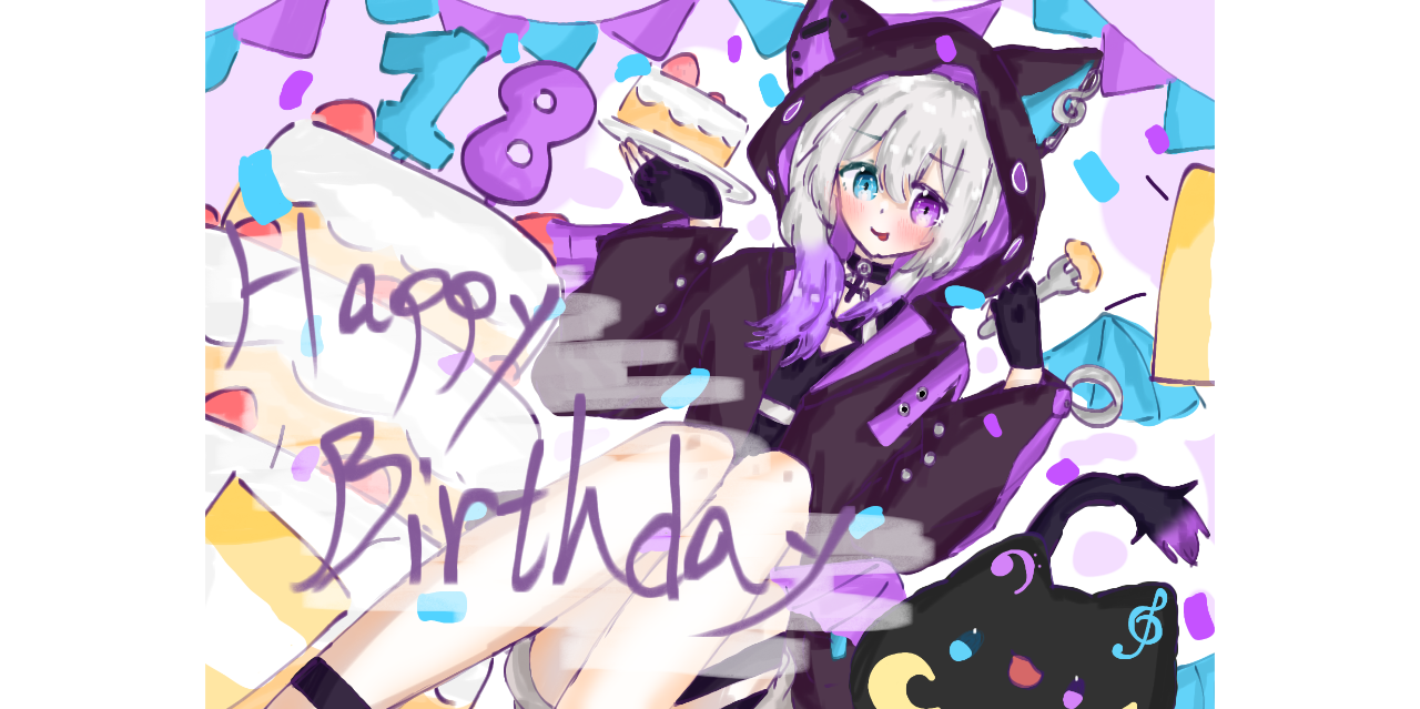 穗月靈華Yosora 生日賀圖