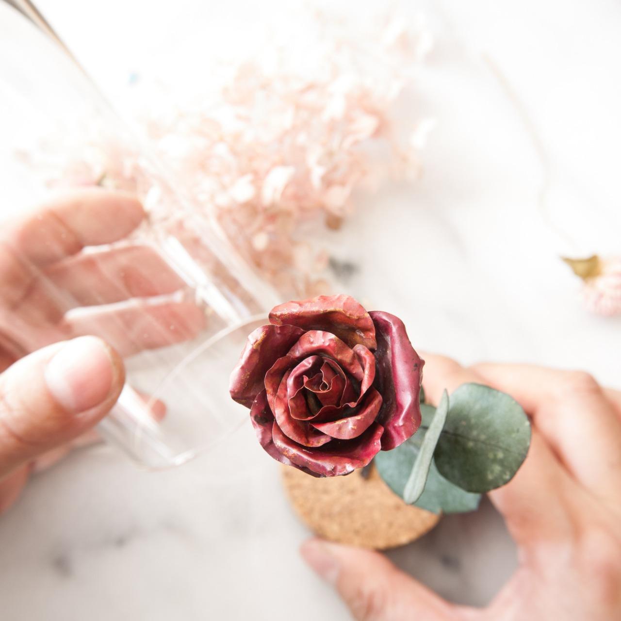 Choccy Jewelry 敲敲金工 手工小王子金屬永恆玫瑰花