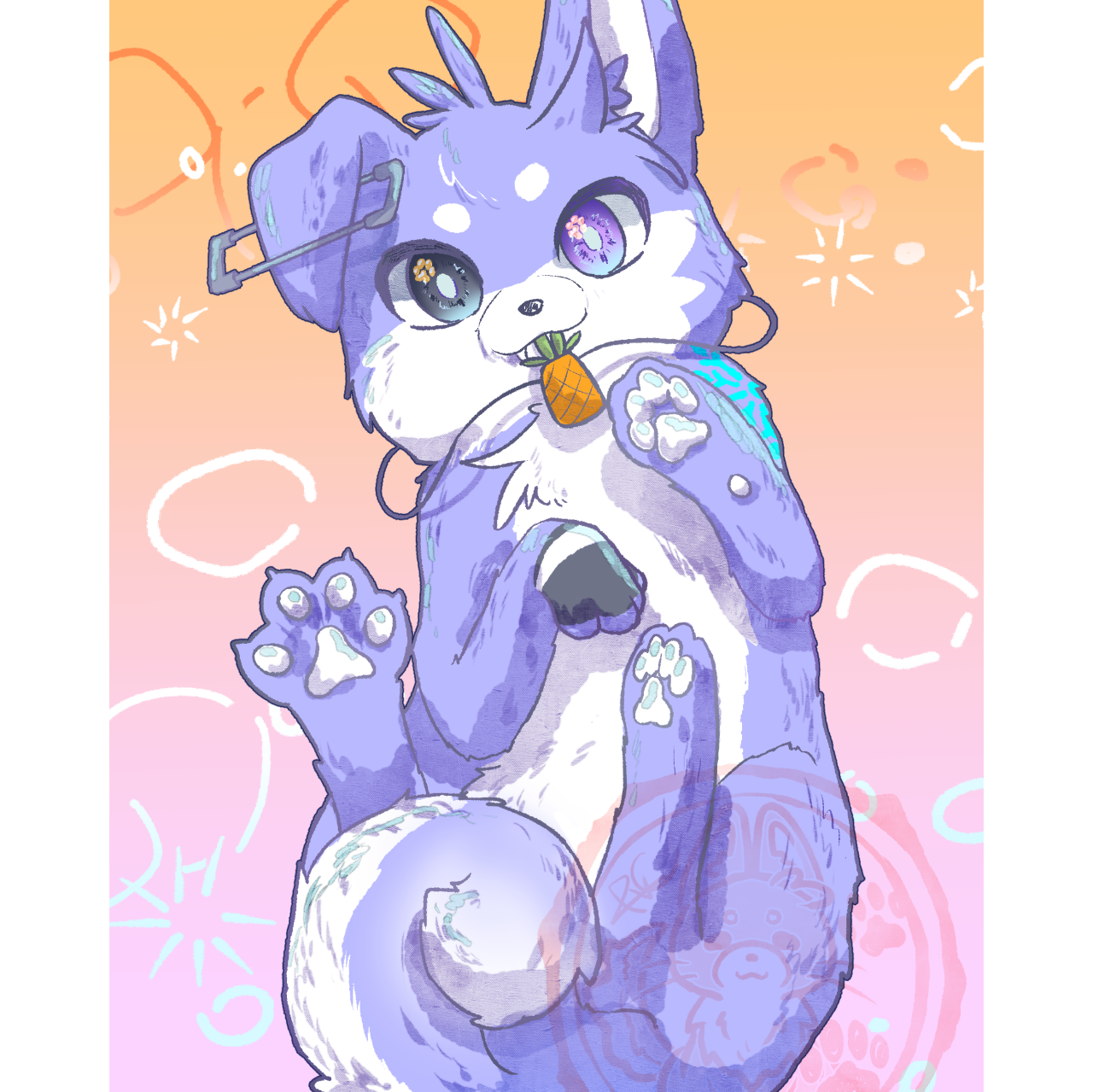 嘔菟物是隻綿菓子獺 YCH「腳交張開」 NT$350↑