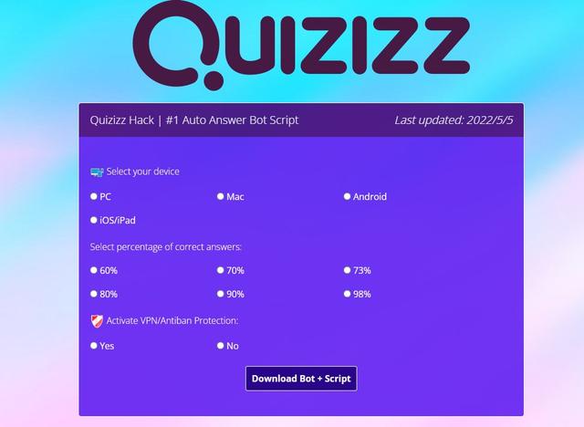 Quizizz Hacks extension auto answer bot